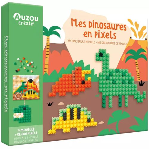 Dinoszauruszok Pixelkép készítő készlet - Auzou