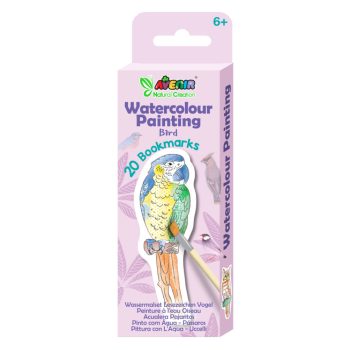   Vízzel festő kreatív könyvjelző készlet, Madarak - Avenir