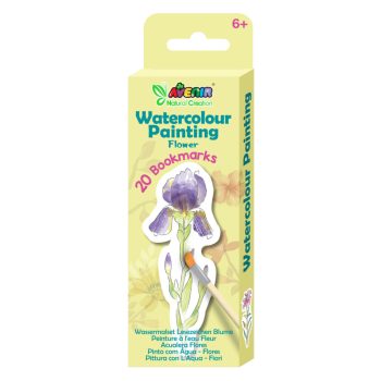   Vízzel festő kreatív könyvjelző készlet, Virágok - Avenir