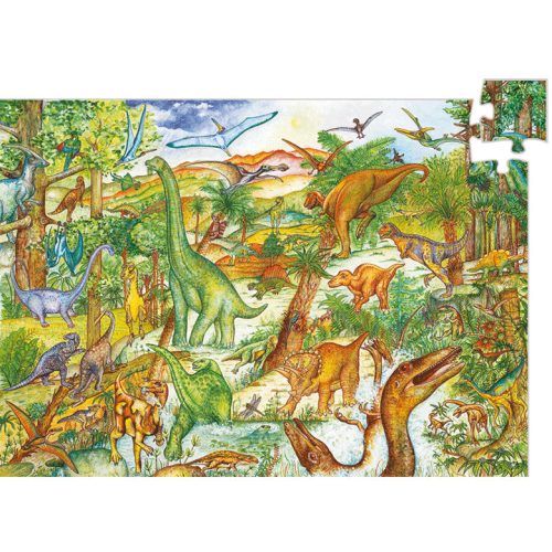 Dinoszauruszok, 100 darabos Megfigyeltető puzzle - Djeco