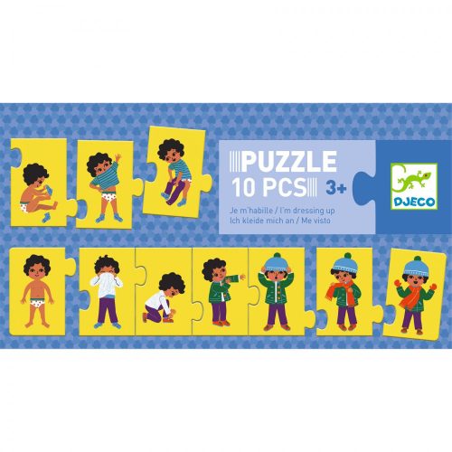 Sorozatkirakó puzzle Öltözködés, 10 db-os - Djeco