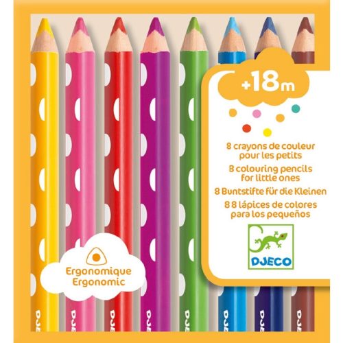 8 színes ceruza kicsiknek - Djeco
