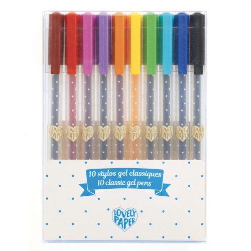 10 klasszikus színű gél toll készlet - Djeco