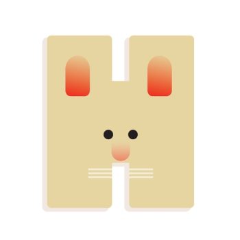 H Állatdekor betű - Djeco