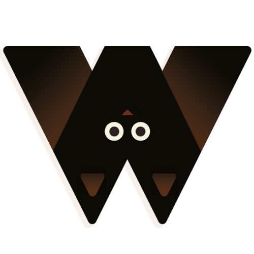 W - Graphic animal letter