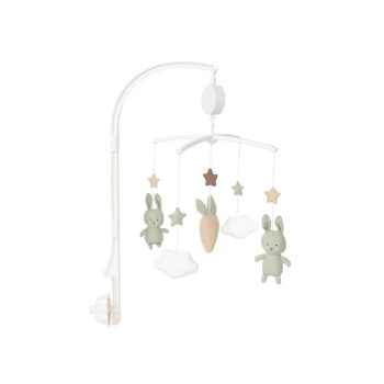   Macik és nyuszik Zenélő kiságyforgó, Pasztell zöld - Jabadabado