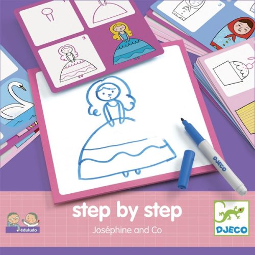 Djeco Hercegnő Rajzolás lépésről lépésre - Step by step Joséphine and Co