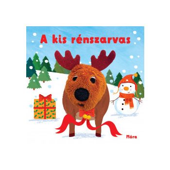 A kis rénszarvas - Plüss ujjbábbal a könyv közepén	