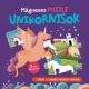 Mágneses puzzle - Unikornisok - 3 darab, 16 darabos mágneses kirakóval	