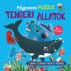 Mágneses puzzle - Tengeri állatok - 3 darab, 16 darabos mágneses kirakóval	