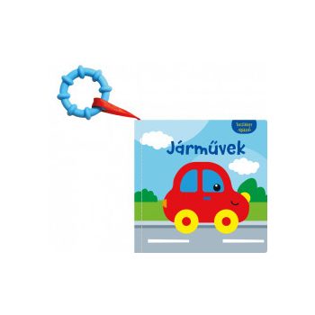Textilkönyv rágókával - Járművek 