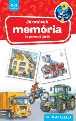  Járművek Memória- és párosító játék - 4-7 éveseknek	