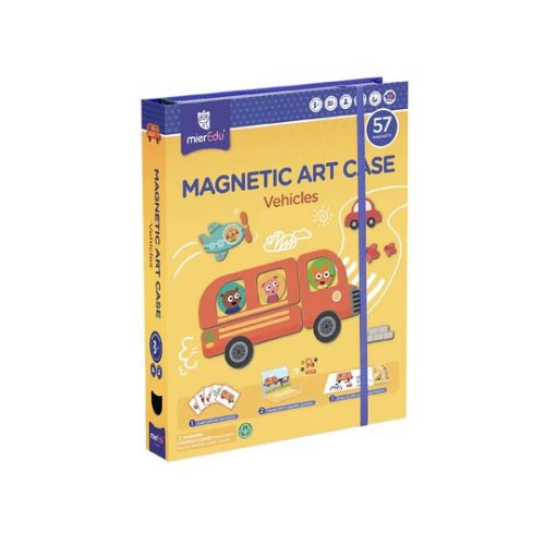 Járművek Mágneses könyv, 57 darabos fejlesztő játék - MierEdu